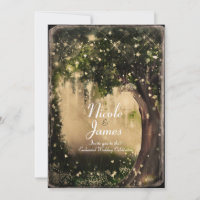 Forêt enchantée de l'amour de mariage vintage fant