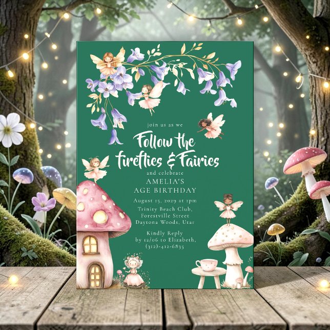 Invitation Forêt Enchantée des Lucioles et des Fées (Créateur téléchargé)