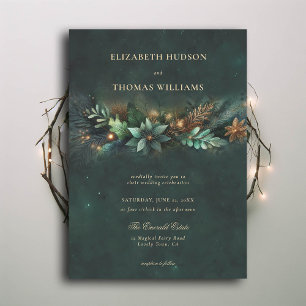 Invitation Forêt enchantée Magique Garland Fairytale Mariage