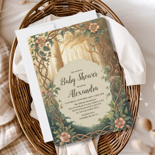 Invitation Forêt Enchantée Mignonne Baby Shower