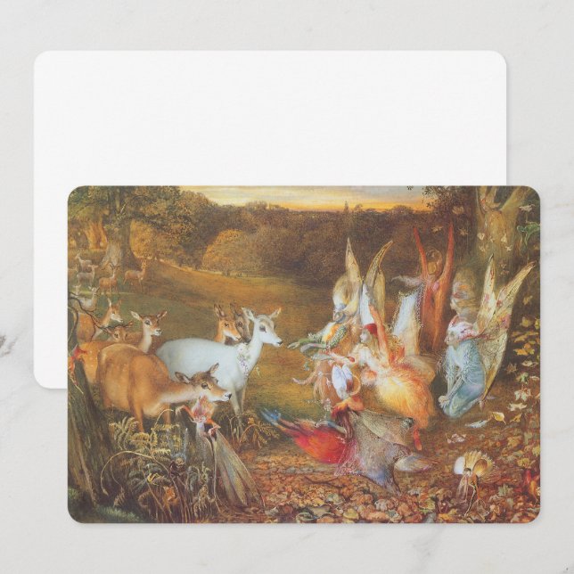 Invitation Forêt enchantée par l'artiste John Anster Fitzgera (Devant / Derrière)