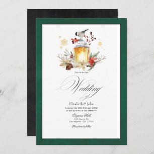 Invitation Forêt enchantée Rustique Noël Mariage
