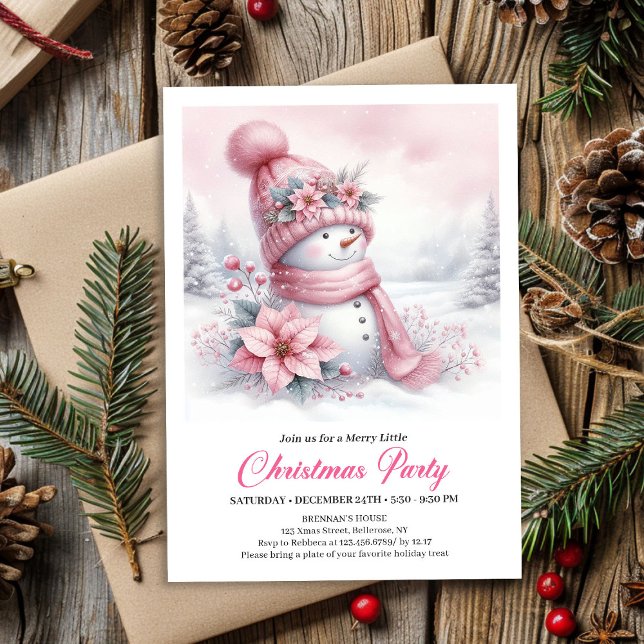 Invitation Forêt enneigée fantaisiste pour enfants Télécharge (Whimsical Snowy Forest Kids Digital Download Christmas Invitation

)