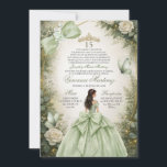 Invitation Forêt espagnole Verdure Vert Sauge Floral 15 Ans<br><div class="desc">Invitation EDITABLE Forêt espagnole Verdure Vert Sauge Floral Princesse 15 Ans
Invitation Élégante Magique Jardin Papillon Mes Quince Royale Belle Conte de Fées</div>
