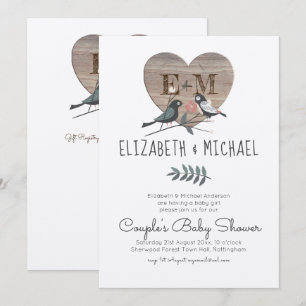 Invitation Forêt forestière Animaux Couples BABY SHOWER