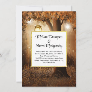 Invitation Forêt magique avec Fairy Lights Mariage