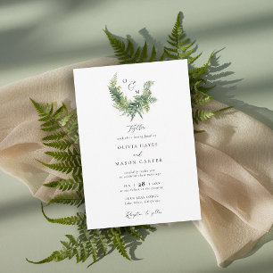 Invitation Forêt Montagne Forêt Cimier Élégant Mariage