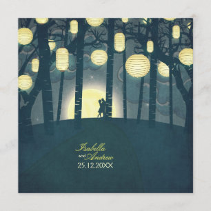 Invitation Forêt rêveuse de lanternes de souhait