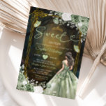 Invitation Forêt Sage Green Princesse Quinceañera<br><div class="desc">Forêt Sage Green Princesse Quinceañera Invitation</div>