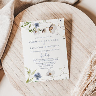 Invitation Forêt sauvage Floral Mariage espagnol