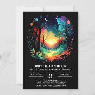 Invitation Forêt Timberland Grove Anniversaire