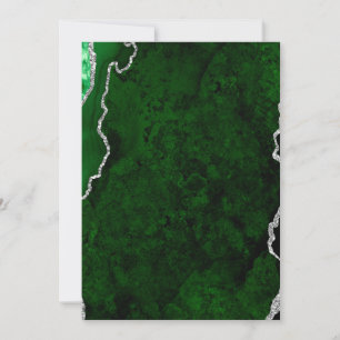 Invitation Forêt Verte Glamour Marble Chic Paillettes Argenté