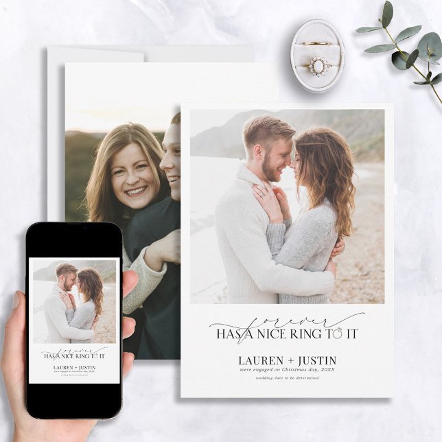 Invitation Forever a une belle bague Citation 2 Fiançailles p (Créateur téléchargé)