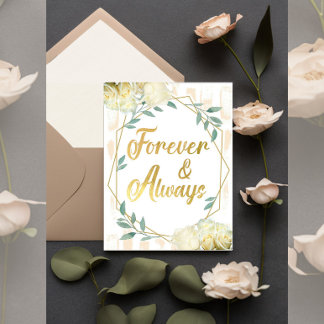 Invitation Forever & Always – Élégant Mariage Personnalisé De