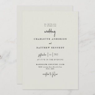 Invitation Forever Crème Fidèle Pas De Parents Mariage