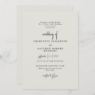 Invitation Forever Faithful Cream Mariage III