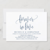 Forever in Love, Mariage Elopement Celebration Inv