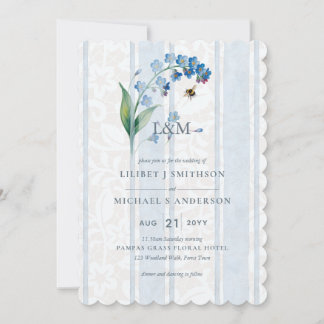 Invitation Forgetmenots & Bees Heritage Hive Studio Wedding
