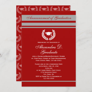 Invitation Formal Stripes College Lycée Graduation