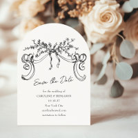 Forme d'arche vintage de Mariage noir romantique