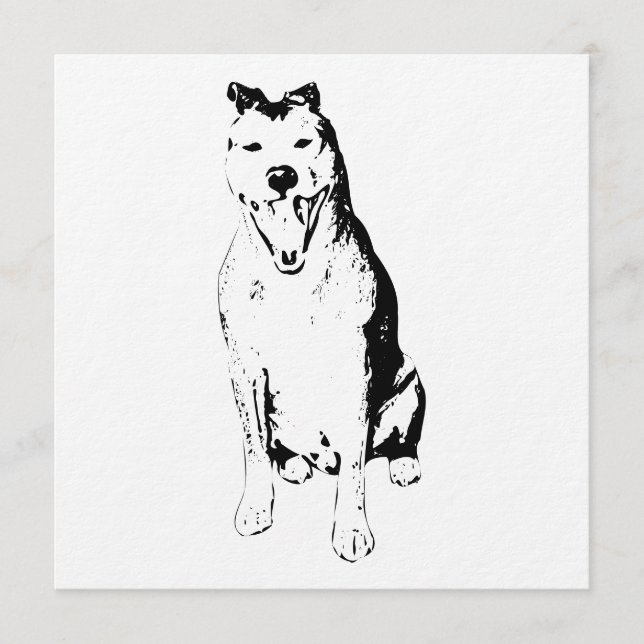 Invitation Forme Vive Trait d'Encre (Devant)