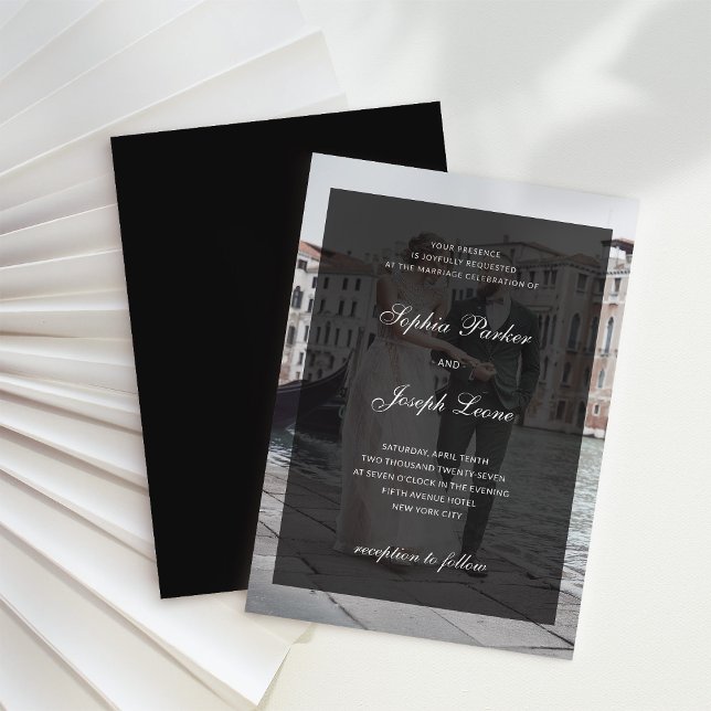 Invitation Formel Classique et Superposition Sombre | Photo M (Créateur téléchargé)
