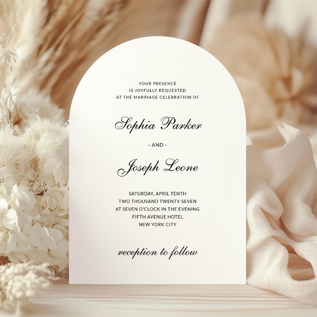 Invitation Formel et Classique | Mariage Noir et Blanc (Créateur téléchargé)