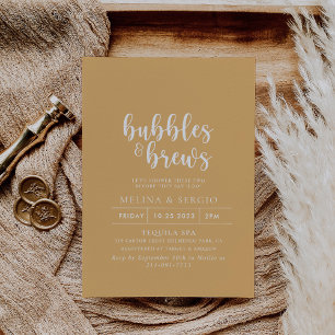 Invitation Formelle Blancs et bulles Jaunes Douche nuptiale