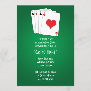 Invitation formelle de bal d'étudiants de nuit de