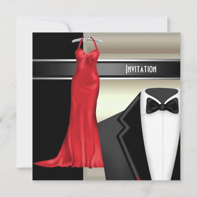 Invitation formelle de charité en tenue de soirée (Dos)