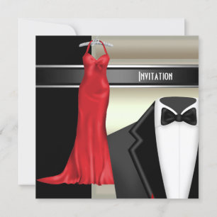 Invitation formelle de charité en tenue de soirée