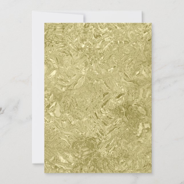 Invitation formelle en feuille d'or pour la Saint- (Devant)
