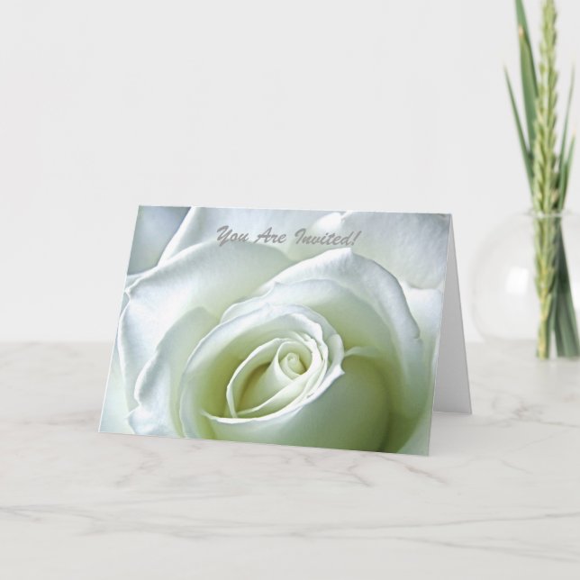 Invitation formelle Rose Blanche (Devant)