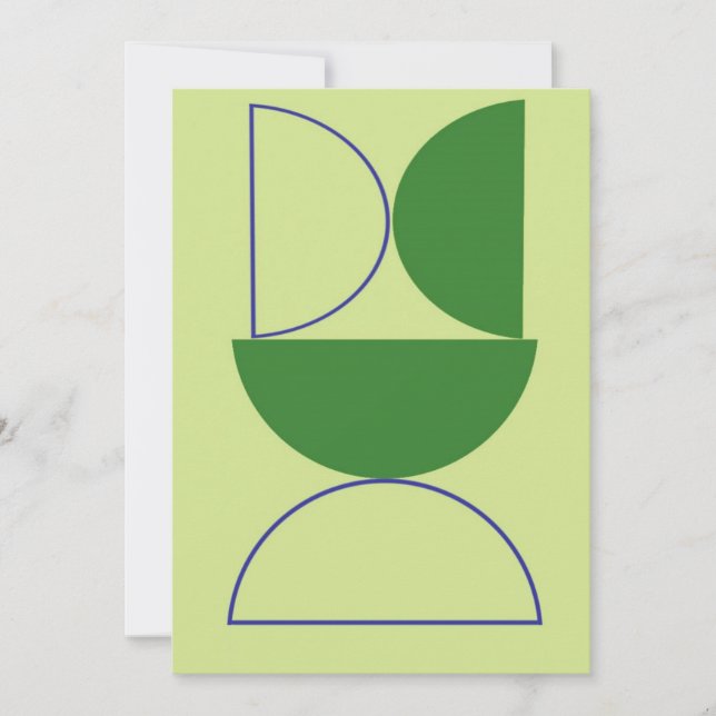 Invitation formes abstraites art (Devant)