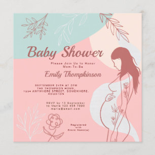 Invitation Formes Abstraites modernes Maman pour être Baby sh