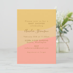 Invitation Formes bio simples Baby shower Sherbet Pastel