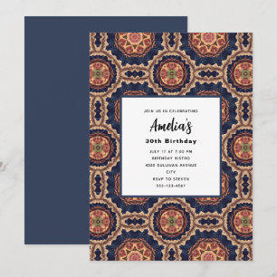 Invitation Formes de fleurs et d'étoiles Design décoratif Ann