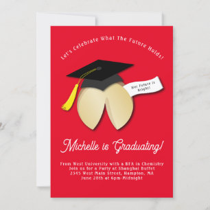 Invitation Fortune Cookie Graduation Party