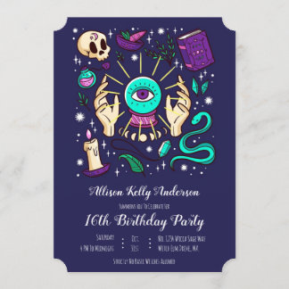 Invitation Fortune Teller Sweet 16 Magique 16e anniversaire v