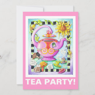INVITATION FOU DE THÉ PARTY