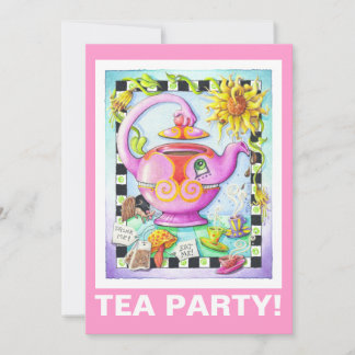 INVITATION FOU DE THÉ PARTY