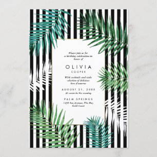 Invitation Fougère de palmier de verdure tropicale