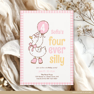 Invitation Foujours Silly Goose Girl 4ème Anniversaire