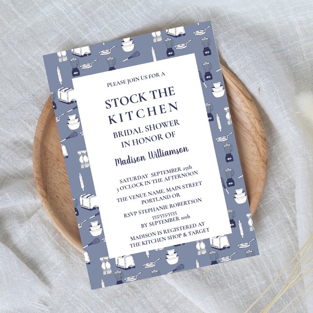 Invitation Fournir la cuisine - Réception de mariage moderne  (Créateur téléchargé)