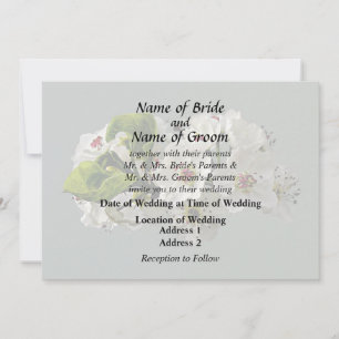 Invitation Fournitures de mariage aux fleurs de poirier blanc