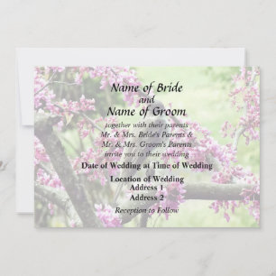 Invitation Fournitures de mariage Phoebe dans un arbre Redbud