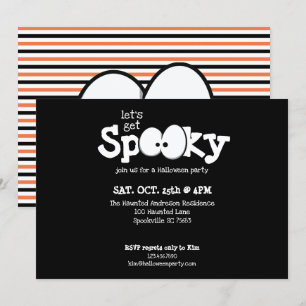 Invitation Fous les yeux obtenons Éffrayante fête d'Halloween