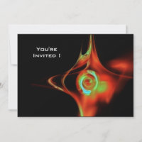 FRACTAL ROSE bleu clair rouge vert noir