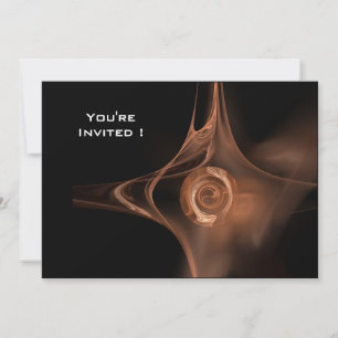 Invitation FRACTAL ROSE brun clair noir