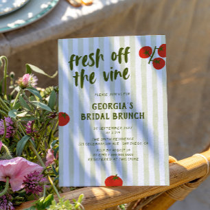 Invitation Fraîche De La Vigne Tomate Fête des mariées Levée